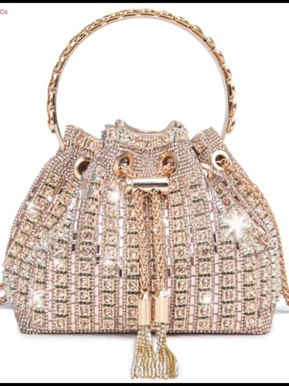 Rhinestone Evening Clutch Crossbody Bag 3-in-1 Sparkling Wristlet Wedding Prom